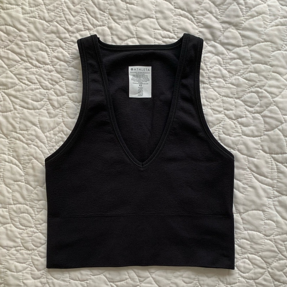 Athleta Aurora Seamless Cropped Rib Tank